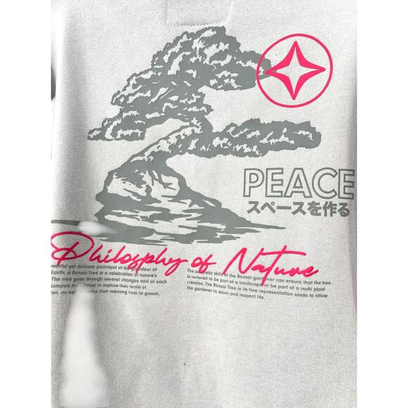 brooklyn cloth mfg co M Pullover crew neck sweatshirt Peace Nature Japanese Men - Picture 5 of 6